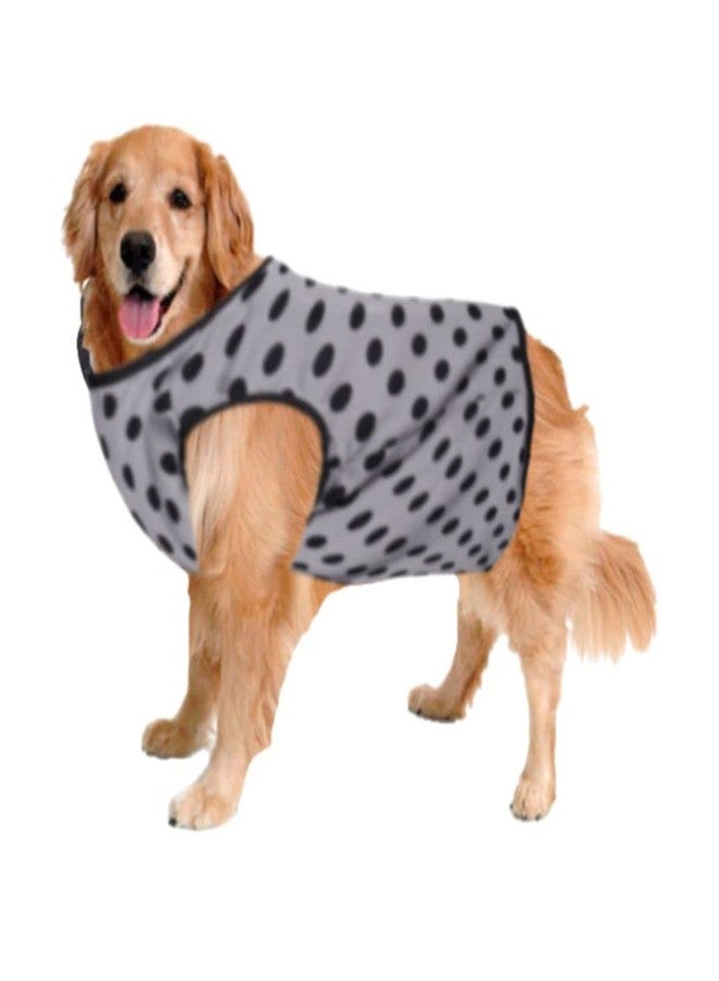 سايج سكوير تيشيرت للكلاب من Sage Square، مصنوع من خامة ناعمة ومرنة | تصميم عصري وجذاب للحيوانات الأليفة | خفيف الوزن وناعم | ملابس مريحة وجيدة التهوية للكلاب | طقم صدرية أنيق (مقاس كبير جدًا - 24 بوصة، رمادي منقط) - Image 1